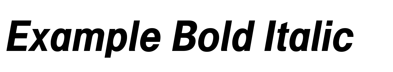 Example Bold Italic